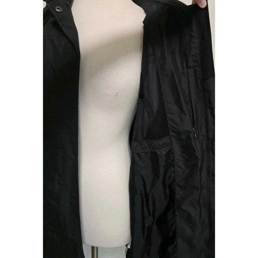 L.L.Bean Women's Black Hooded Rain Coat Jacket Size Medium Waterproof Jacket